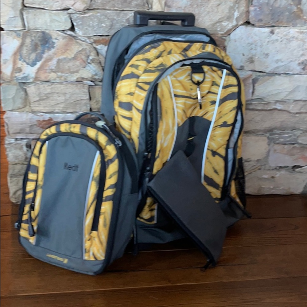 Back pack and lunch box